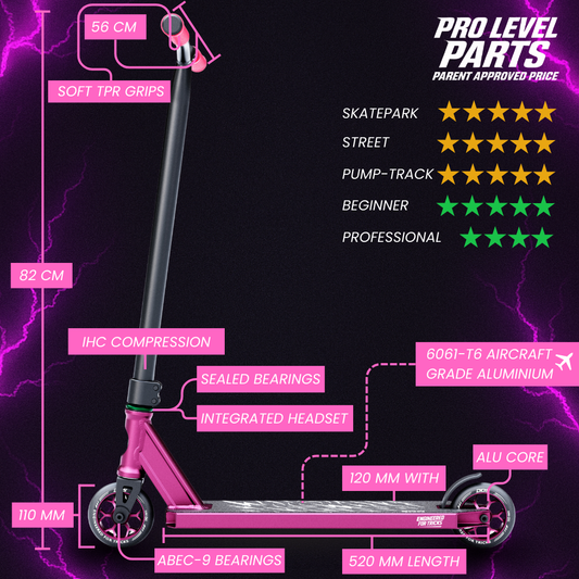 DDS Stuntcooter Purple Black 82cm / 84cm